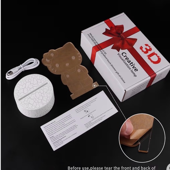 Purple LED Hello Kitty Night Light - Picture 3 of 3